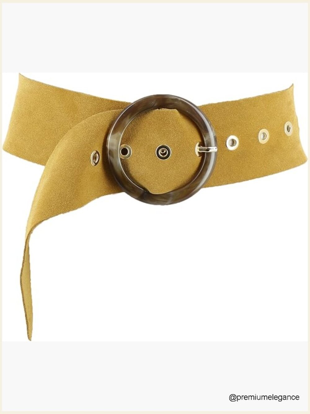 Genuine Italian Suede Leather Belt for Dress, Made in France, Wide